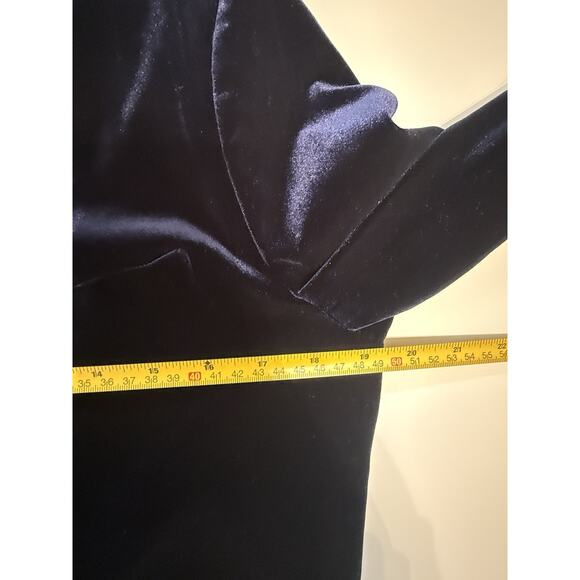 On Parle De Vous Paris Velvet Blazer Navy Blue Double Breasted Jacket T1 - Picture 8 of 9